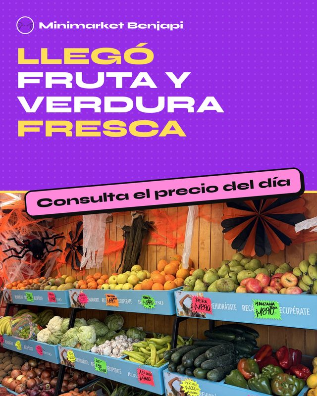 Plantilla de fruta y verdura fresca